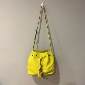Kate Spade Neon Yellow Green Bucket Bag